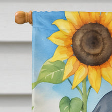 Load image into Gallery viewer, Gordon Setter in Sunflowers House Flag
