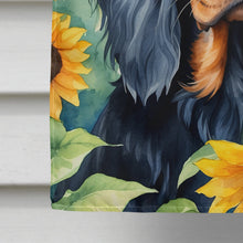 Load image into Gallery viewer, Gordon Setter in Sunflowers House Flag