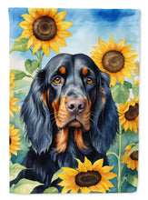 Load image into Gallery viewer, Gordon Setter in Sunflowers House Flag
