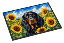 Load image into Gallery viewer, Gordon Setter in Sunflowers Doormat Front Door Mat Indoor Outdoor Rugs for Entryway, Non Slip Washable Low Pile, 18H X 27W