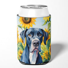 Load image into Gallery viewer, Great Dane in Sunflowers Can or Bottle Hugger