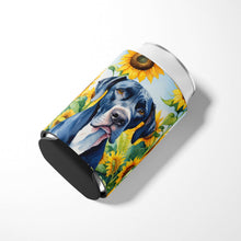 Load image into Gallery viewer, Great Dane in Sunflowers Can or Bottle Hugger
