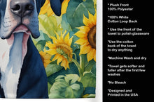 Load image into Gallery viewer, Great Dane in Sunflowers Kitchen Towel
