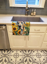 Load image into Gallery viewer, Great Dane in Sunflowers Kitchen Towel