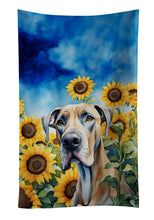 Load image into Gallery viewer, Great Dane in Sunflowers Kitchen Towel
