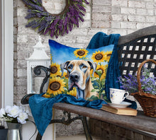 Load image into Gallery viewer, Great Dane in Sunflowers Throw Pillow