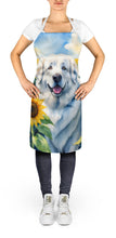 Load image into Gallery viewer, Great Pyrenees in Sunflowers Apron – Artist-Designed Kitchen, BBQ &amp; Craft Apron