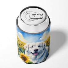 Load image into Gallery viewer, Great Pyrenees in Sunflowers Can or Bottle Hugger