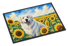 Load image into Gallery viewer, Great Pyrenees in Sunflowers Doormat Front Door Mat Indoor Outdoor Rugs for Entryway, Non Slip Washable Low Pile, 18H X 27W
