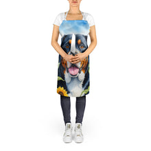 Load image into Gallery viewer, Greater Swiss Mountain Dog in Sunflowers Apron – Artist-Designed Kitchen, BBQ &amp; Craft Apron