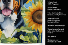 Load image into Gallery viewer, Greater Swiss Mountain Dog in Sunflowers Kitchen Towel