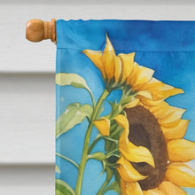 Load image into Gallery viewer, Greyhound in Sunflowers House Flag