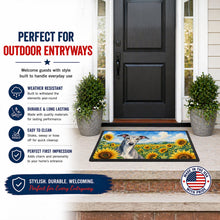 Load image into Gallery viewer, Greyhound in Sunflowers Doormat Front Door Mat Indoor Outdoor Rugs for Entryway, Non Slip Washable Low Pile, 24H X 36W