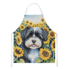 Load image into Gallery viewer, Havanese in Sunflowers Apron – Artist-Designed Kitchen, BBQ &amp; Craft Apron