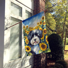 Load image into Gallery viewer, Havanese in Sunflowers House Flag