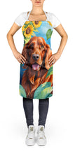 Load image into Gallery viewer, Irish Setter in Sunflowers Apron – Artist-Designed Kitchen, BBQ &amp; Craft Apron