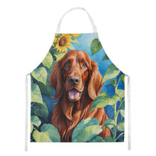 Load image into Gallery viewer, Irish Setter in Sunflowers Apron – Artist-Designed Kitchen, BBQ &amp; Craft Apron