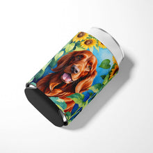 Load image into Gallery viewer, Irish Setter in Sunflowers Can or Bottle Hugger