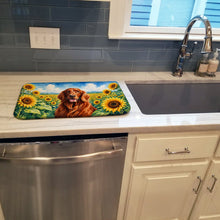 Load image into Gallery viewer, Irish Setter in Sunflowers Dish Drying Mat Absorbent Dish Drying Mat Pad for Kitchen Counter Dish Drainer Mat for Countertop, 14 x 21", Multicolor