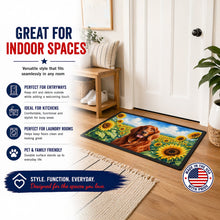 Load image into Gallery viewer, Irish Setter in Sunflowers Doormat Front Door Mat Indoor Outdoor Rugs for Entryway, Non Slip Washable Low Pile, 24H X 36W