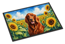 Load image into Gallery viewer, Irish Setter in Sunflowers Doormat Front Door Mat Indoor Outdoor Rugs for Entryway, Non Slip Washable Low Pile, 24H X 36W