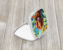 Load image into Gallery viewer, Irish Setter in Sunflowers Compact Mirror – Stylish Purse Mirror with Artistic Covers