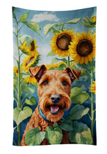 Load image into Gallery viewer, Irish Terrier in Sunflowers Kitchen Towel