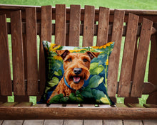 Load image into Gallery viewer, Irish Terrier in Sunflowers Throw Pillow - 14x14 Decorative Pillow – Art for Your Home &amp; Patio