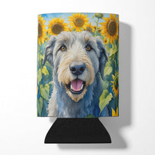 Load image into Gallery viewer, Irish Wolfhound in Sunflowers Can or Bottle Hugger