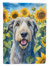 Load image into Gallery viewer, Irish Wolfhound in Sunflowers Garden Flag – Bright Dog-Themed Yard Decor