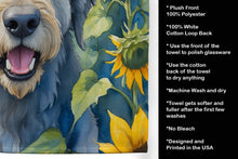 Load image into Gallery viewer, Irish Wolfhound in Sunflowers Kitchen Towel