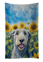 Load image into Gallery viewer, Irish Wolfhound in Sunflowers Kitchen Towel