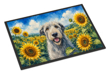Load image into Gallery viewer, Irish Wolfhound in Sunflowers Doormat Front Door Mat Indoor Outdoor Rugs for Entryway, Non Slip Washable Low Pile, 18H X 27W