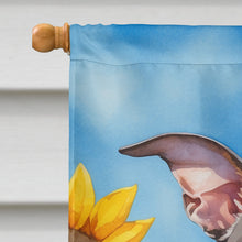 Load image into Gallery viewer, Italian Greyhound in Sunflowers House Flag