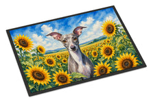 Load image into Gallery viewer, Italian Greyhound in Sunflowers Doormat Front Door Mat Indoor Outdoor Rugs for Entryway, Non Slip Washable Low Pile, 24H X 36W