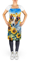 Load image into Gallery viewer, Jack Russell Terrier in Sunflowers Apron – Artist-Designed Kitchen, BBQ &amp; Craft Apron
