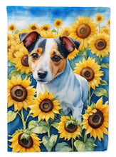 Load image into Gallery viewer, Jack Russell Terrier in Sunflowers Garden Flag – Bright Dog-Themed Yard Decor