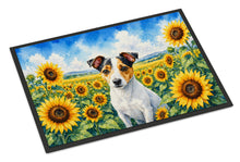 Load image into Gallery viewer, Jack Russell Terrier in Sunflowers Doormat Front Door Mat Indoor Outdoor Rugs for Entryway, Non Slip Washable Low Pile, 18H X 27W
