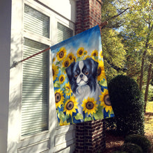 Load image into Gallery viewer, Japanese Chin in Sunflowers House Flag