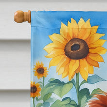Load image into Gallery viewer, Japanese Chin in Sunflowers House Flag