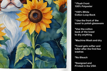 Load image into Gallery viewer, Japanese Chin in Sunflowers Kitchen Towel
