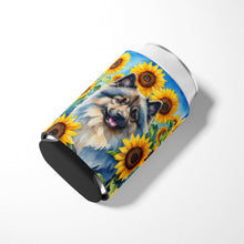 Load image into Gallery viewer, Keeshond in Sunflowers Can or Bottle Hugger