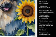 Load image into Gallery viewer, Keeshond in Sunflowers Kitchen Towel
