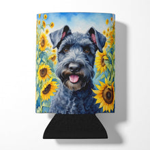 Load image into Gallery viewer, Kerry Blue Terrier in Sunflowers Can or Bottle Hugger