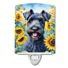 Load image into Gallery viewer, Kerry Blue Terrier in Sunflowers Ceramic Night Light