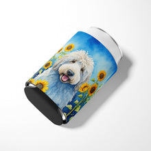 Load image into Gallery viewer, Komondor in Sunflowers Can or Bottle Hugger