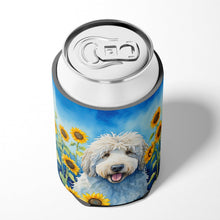 Load image into Gallery viewer, Komondor in Sunflowers Can or Bottle Hugger