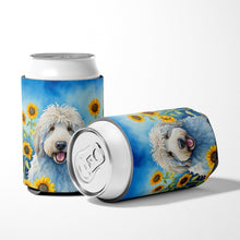 Load image into Gallery viewer, Komondor in Sunflowers Can or Bottle Hugger