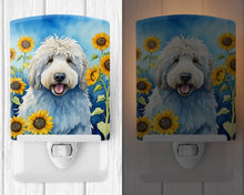Load image into Gallery viewer, Komondor in Sunflowers Ceramic Night Light