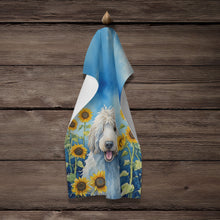 Load image into Gallery viewer, Komondor in Sunflowers Kitchen Towel